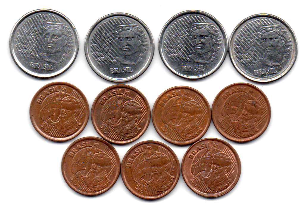 Numis Market   1994 À 2004   Série Completa Moedas De 1 Centavo Com 11